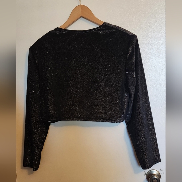 Onyx Nite Black Glitter Top - Picture 5 of 5